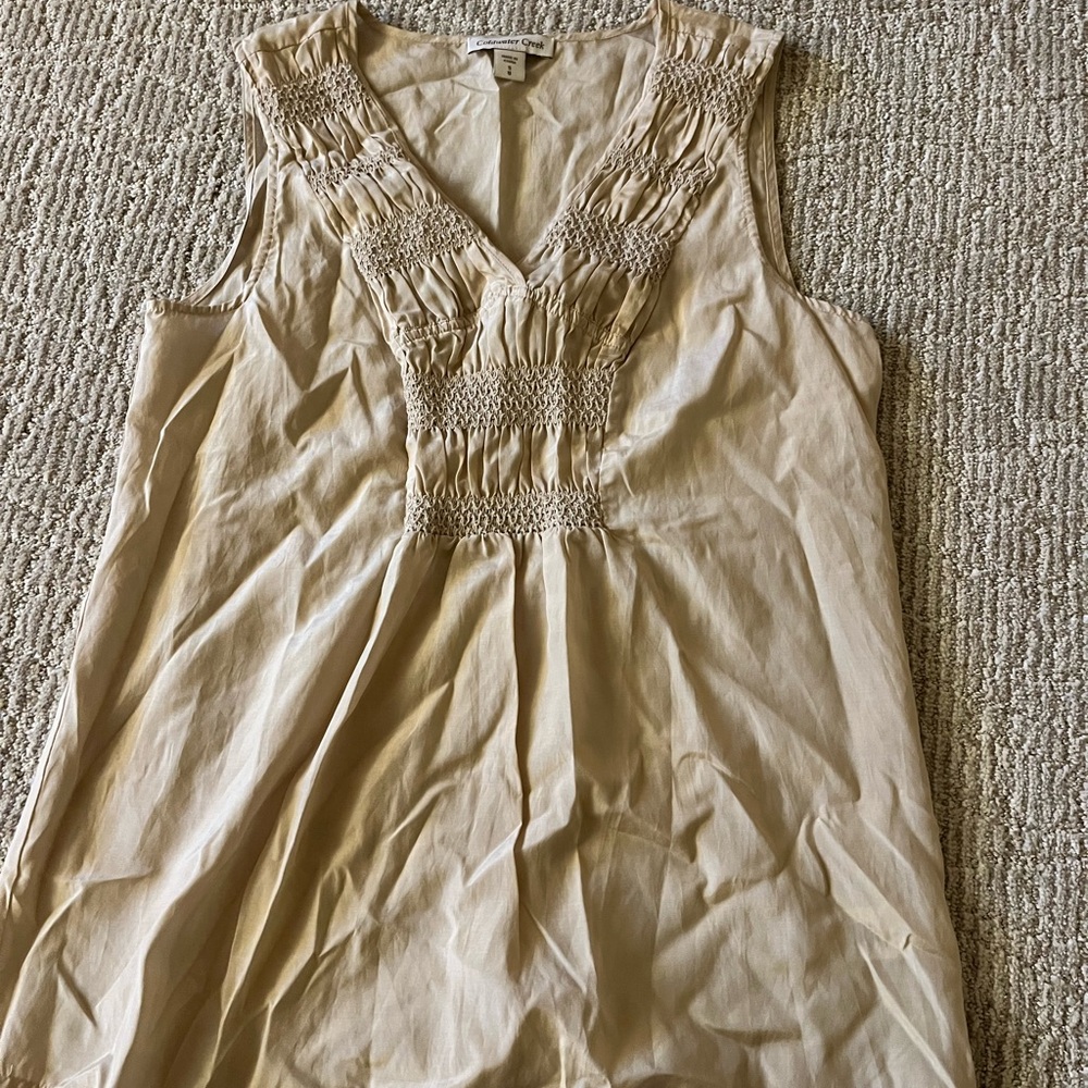 Banana Republic Beige Sleeveless Top